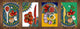 Set von 4 Schneidbrettern – 4-teiliges Käsebrett-Set; MD02 Mandalas Series: Oriental Mandala doodle
