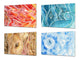Quattro taglieri da cucina – Taglieri in vetro 20 x 30 cm (8x12 pollici); MD08 Serie Pieno di colori: Quattro elementi naturali