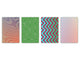 Set von 4 Hackbrettern aus Hartglas mit modernen Designs; MD10 Geometric Art Series: Abstract design