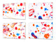 Set von vier dekorativen Schneidbrettern aus Glas – Servierplatten – Käsebretter; MD09 Abstract painting Series: Acrylic Fluid art 2