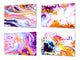 Conjunto de tablas para picar - 4 Tablas de cortar decorativas: Serie de pintura abstracta MD09: Pintura de obras de arte de mármol