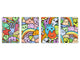 Conjunto de tablas para picar ; Serie de dibujos animados: MD03: Monstruos divertidos del doodle 1 