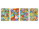 Conjunto de tablas para picar ; Serie de dibujos animados: MD03: Monstruos divertidos del doodle 3 