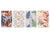 Set di taglieri – Set di quattro taglieri antiscivolo; MD06 Serie di fiori: Collage floreale