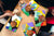 Set von vier dekorativen Schneidbrettern aus Glas – Servierplatten – Käsebretter; MD09 Abstract painting Series: CurvyTribal abstract