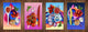Set von vier dekorativen Schneidbrettern aus Glas – Servierplatten – Käsebretter; MD09 Abstract painting Series: Modern art space