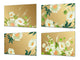 Tablas de cortar antibacterianas - Tabla de cortar decorativa: Serie de flores MD06: Conjunto de lujo de flores de jardín.