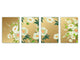 Chopping Board Set – Non-Slip Set of Four Chopping boards; MD06 Flowers Series:Garden flowers luxury set