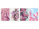 Set di taglieri – Set di quattro taglieri antiscivolo; MD06 Serie di fiori: Tavole floreali