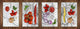 Chopping Board Set – Non-Slip Set of Four Chopping boards; MD06 Flowers Series:Flowers of dahlia
