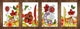 Set di taglieri – Set di quattro taglieri antiscivolo; MD06 Serie di fiori: Set Wediing
