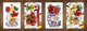Glass Kitchen Cutting Boards (4-Piece Set) Non-porous glass; MD05 Neon Series:Cinco de Mayo