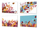 Hackbrett-Set – Rutschfestes Set von vier Hackbrettern; MD06 Flowers Series: Autumn leaves
