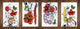 Hackbrett-Set – Rutschfestes Set von vier Hackbrettern; MD06 Flowers Series: Swirls for spring