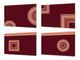 Set von 4 Hackbrettern aus Hartglas mit modernen Designs; MD01 Ethnic Series: Stylish boards set