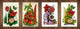 Set de 4 tablas de cortar con diferentes diseños para todas las ocasiones ; Serie Navidad MD11 Árbol de Navidad
