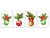 Set von 4 Hackbrettern aus Hartglas mit modernen Designs; MD11 Weihnachtsserie: Weihnachtskugeln