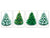 Set von 4 Hackbrettern aus Hartglas mit modernen Designs; MD11 Weihnachtsserie: Weihnachtsbaum 2