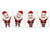 Set von 4 Hackbrettern aus Hartglas mit modernen Designs; MD11 Weihnachtsserie: Weihnachtsmann