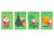 Set von 4 Hackbrettern aus Hartglas mit modernen Designs; MD11 Weihnachtsserie: Glücklicher Weihnachtsmann