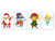 Set von 4 Hackbrettern aus Hartglas mit modernen Designs; MD11 Weihnachtsserie: Weihnachtselfen