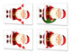 Set de 4 tablas de cortar con diferentes diseños para todas las ocasiones ; Serie de Navidad MD11: Papá Noel el gordito