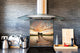 Tempered glass kitchen wall panel BS24 Bridges Series: Jetty West Lake 1