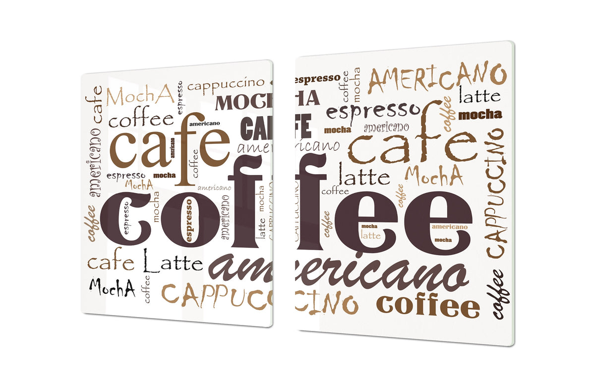 GIGANTIC CUTTING BOARD and Cooktop Cover - Expressions Series DD17 Coffee americano