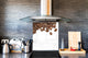 Panel de vidrio frente cocina antisalpicaduras de diseño – BS05B Serie café B: Granos De Café Derramados 7