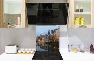 Glasrückwand mit atemberaubendem Aufdruck – Küchenwandpaneele aus gehärtetem Glas BS25 Serie Städte:  City Panorama 8