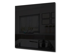 Glass kitchen backsplash – Tempered Glass splashback BS26C Series of colors: Black