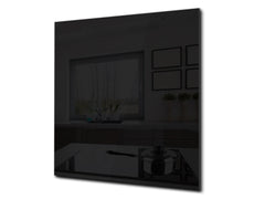 Glass kitchen backsplash – Tempered Glass splashback BS26C Series of colors: Black