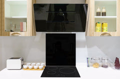 Glass kitchen backsplash – Tempered Glass splashback BS26C Series of colors: Black