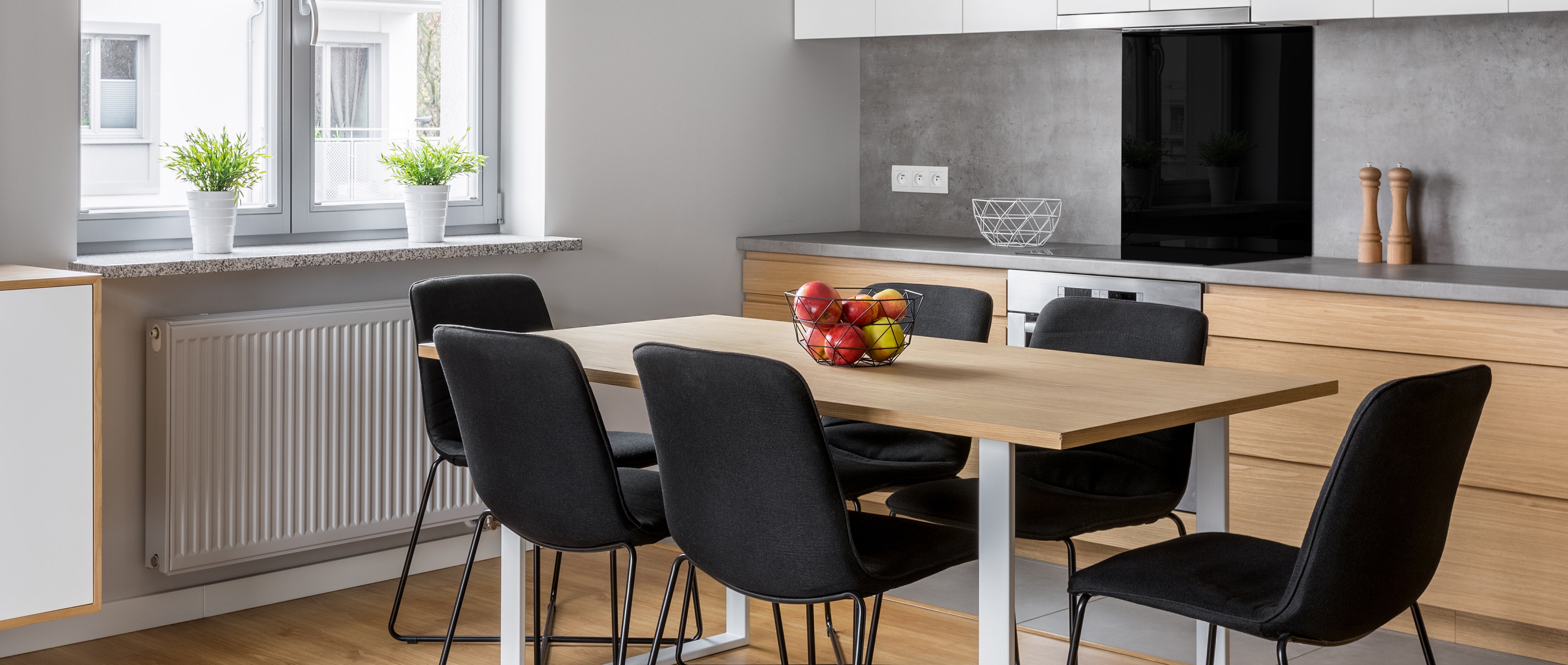 Glass kitchen backsplash – Tempered Glass splashback BS26C Series of colors: Black