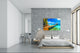 Modern Glass Picture - Contemporary Wall Art SART01 Nature Series: Panorama of Maldives