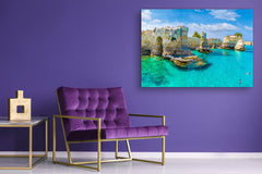 Glass Print Wall Art – Image on Glass SART01B Nature Series: Italian cliffs