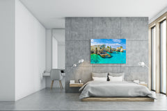 Glass Print Wall Art – Image on Glass SART01B Nature Series: Italian cliffs