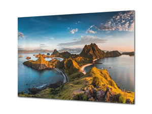Glass Print Wall Art – Image on Glass SART01B Nature Series: Komodo National Park in Indonesia