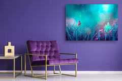 Glass Picture Wall Art - Picture on Glass SART03A Animals Series: Butterfly in the shining moonlight