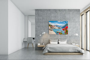 Glass Picture Toughened Wall Art  - Wall Art Glass Print Picture SART02 Cities Series: Bay of Kotor in Montenegro