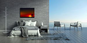 Glass Printed Picture - Wall Picture behind Tempered Glass SART01D Nature Series: Sunset in South Africa