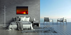 Glass Printed Picture - Wall Picture behind Tempered Glass SART01D Nature Series: Sunset in South Africa