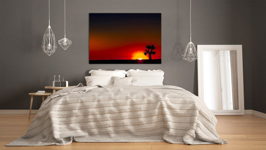 Glass Printed Picture - Wall Picture behind Tempered Glass SART01D Nature Series: Sunset in South Africa