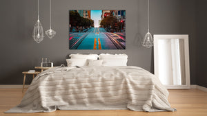Glass Picture Toughened Wall Art  - Wall Art Glass Print Picture SART02 Cities Series: The streets of San Francisco