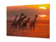Glass Picture Wall Art - Picture on Glass SART03A Animals Series: African savanna with a giraffe herd
