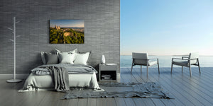 Glass Print Wall Art – Image on Glass SART01B Nature Series: Old town on a hill