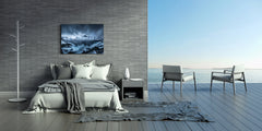 Glass Printed Picture - Wall Picture behind Tempered Glass SART01D Nature Series: Giant Mountains in Norway