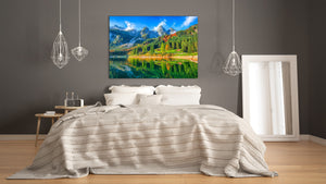 Modern Glass Picture - Contemporary Wall Art SART01 Nature Series: Colorful autumn scenery