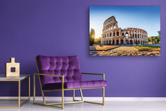 Glass Picture Toughened Wall Art  - Wall Art Glass Print Picture SART02 Cities Series: Colosseum at sunrise