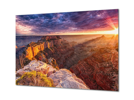 Modern Glass Picture - Contemporary Wall Art SART01 Nature Series: Grand Canyon Cape Royal